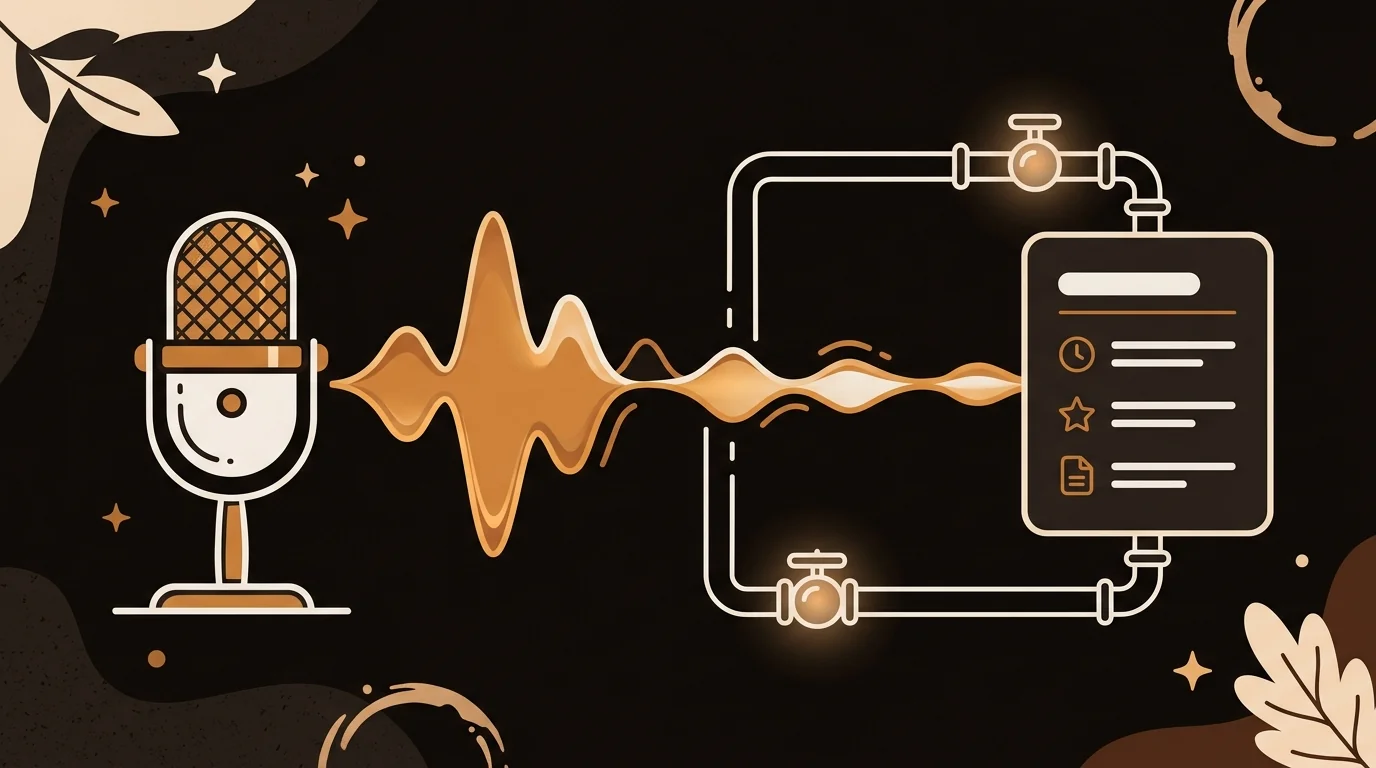 AI podcast summarizer pipeline diagram showing Whisper transcription and chunking process